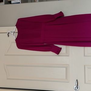 Long-sleeve fuschia maxi dress (Zimmerman like style) modest